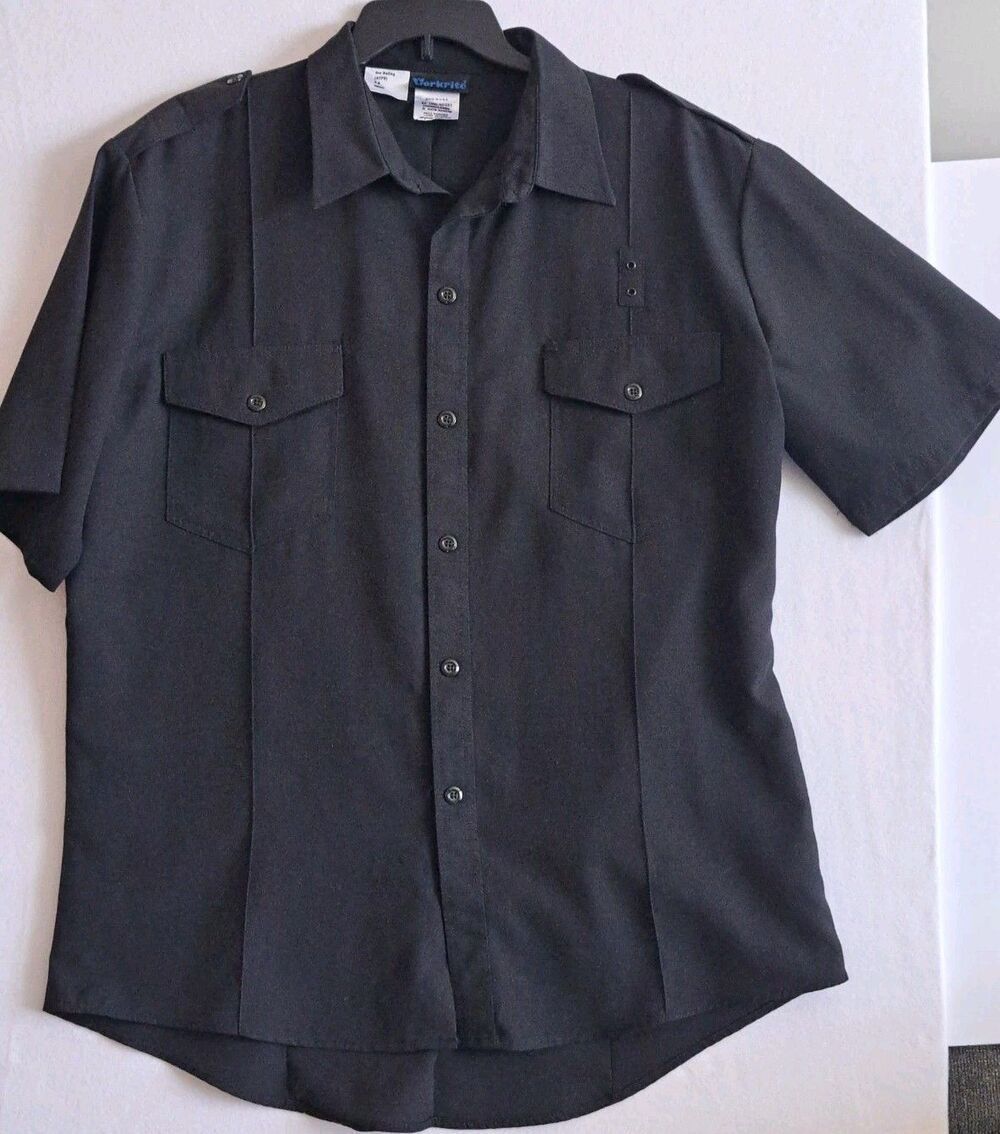Workrite FR Uniform Flame Resistant Short Sleeve Black Size XXL 54 USA ATPV 4.6